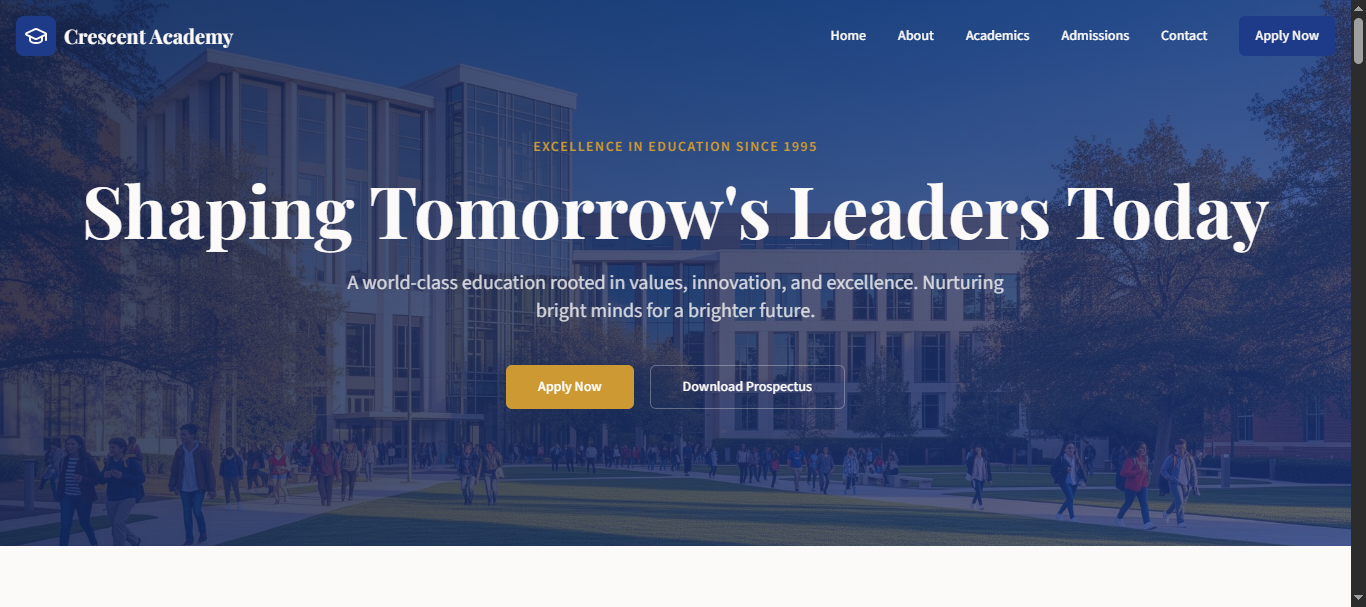 Legacy School - Web Development, EdTech Project Screenshot